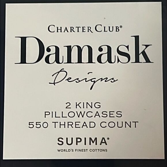 Damask Woven Block King pillowcase Set - Picture 3 of 4